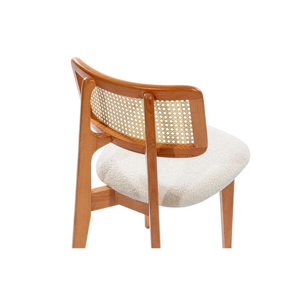 Seraphine İskandinav Natural Ahşap Masa Sandalye Takımı 110x110 - Resim 12