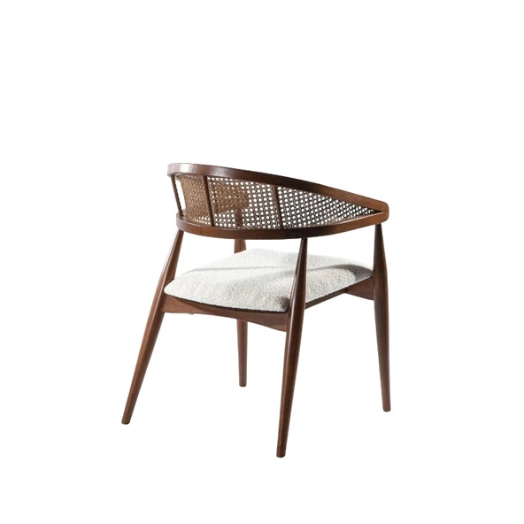 Neptün Ceviz Ahşap Masa Sandalye Takımı 120x120 - Resim 7