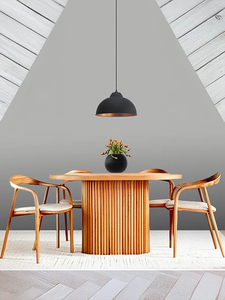 Atlanta İskandinav Natural Ahşap Masa Sandalye Takımı 90x130 ürün görseli