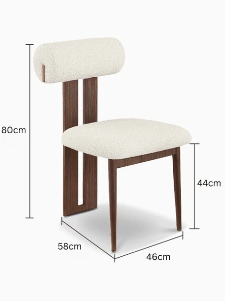 Poofy İskandinav Ahşap Bohem Sandalye - 9