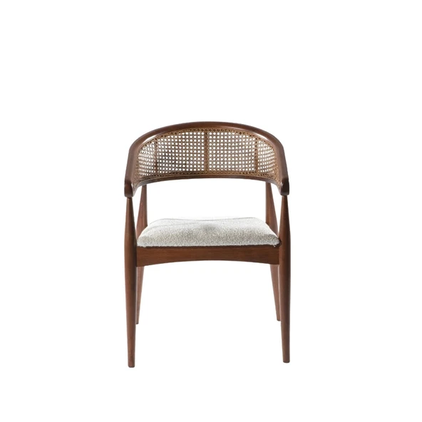 Neptün Ceviz Ahşap Masa Sandalye Takımı 120x120 - Resim 6