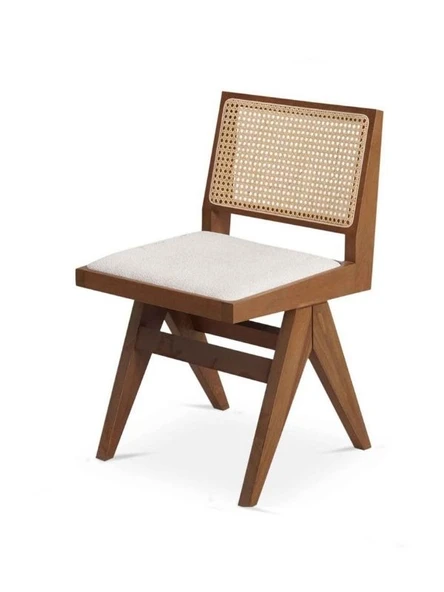 Lofoten Pergel Hazeranlı Hasırlı Ahşap Sandalye - Resim 7