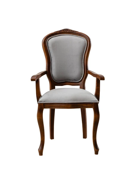 Victoria Kolçaklı Ahşap Oymalı Country Sandalye - Resim 6