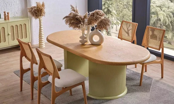 Hermes Plazma Hazeranlı Model Hasırlı Ahşap Sandalye - 6