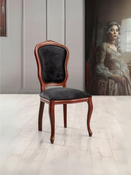 Victoria Ahşap Oymalı Country Sandalye ürün görseli