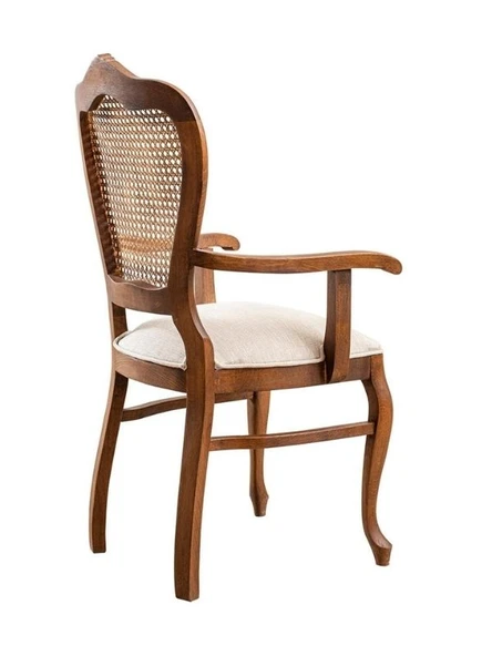 Versailes Hazeranlı Kolçaklı Oymalı Klasik Ahşap Sandalye - Resim 5