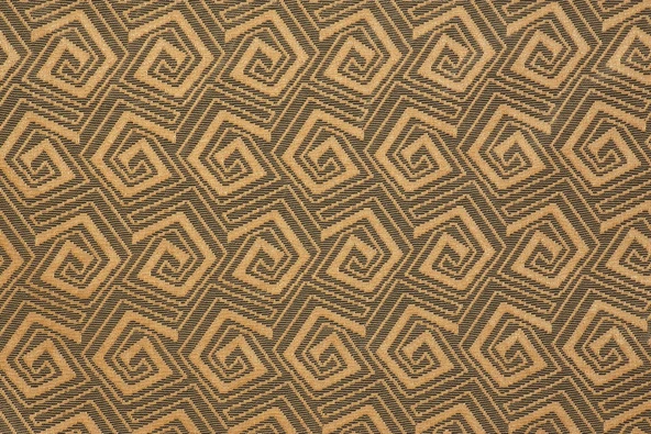 GEOMETRİK GOLD TEK KANAT Dikilmiş Pileli Fon Perde 300*260 Cm - Resim 3