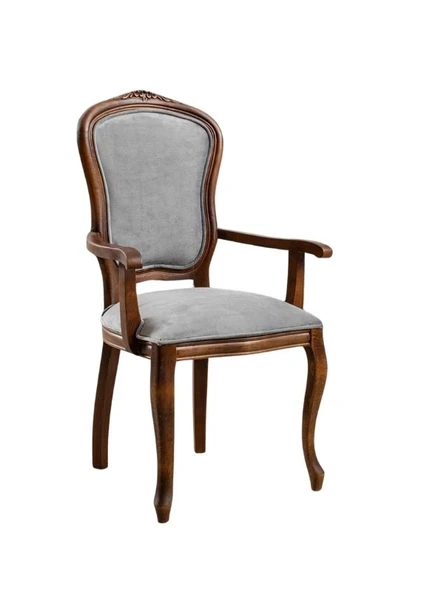 Victoria Kolçaklı Ahşap Oymalı Country Sandalye - Resim 3