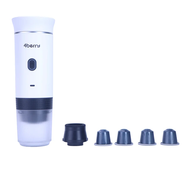 KMPRO Taşınabilir Kahve Makinesi – USB Şarjlı, Kapsül ve Öğütülmüş Kahve Uyumlu, Beyaz - 5