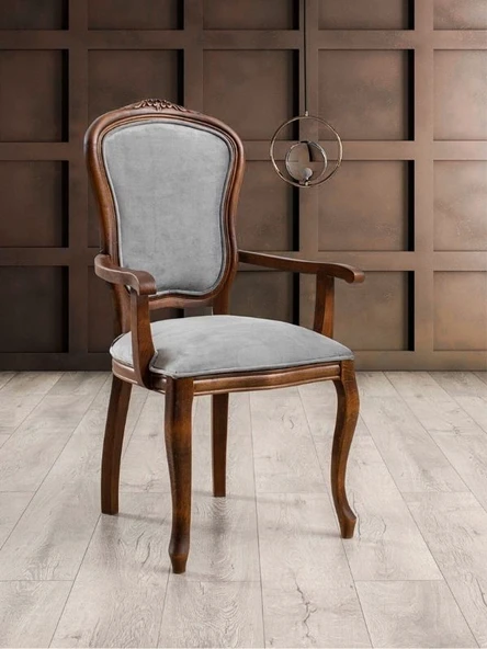 Victoria Kolçaklı Ahşap Oymalı Country Sandalye ürün görseli