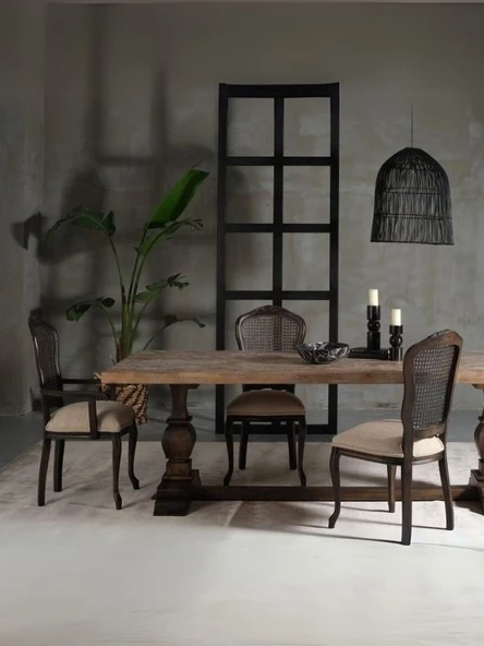 Victoria Hazeranlı Ahşap Oymalı Country Sandalye - Resim 10