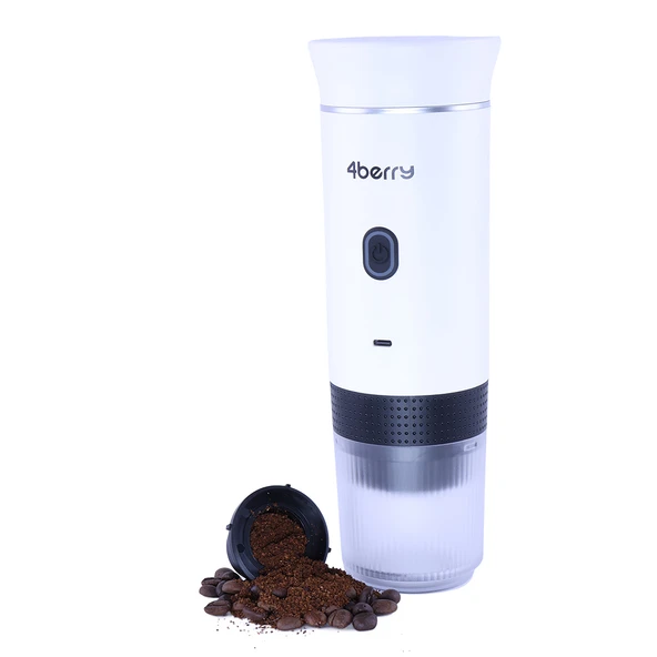 KMPRO Taşınabilir Kahve Makinesi – USB Şarjlı, Kapsül ve Öğütülmüş Kahve Uyumlu, Beyaz - 8