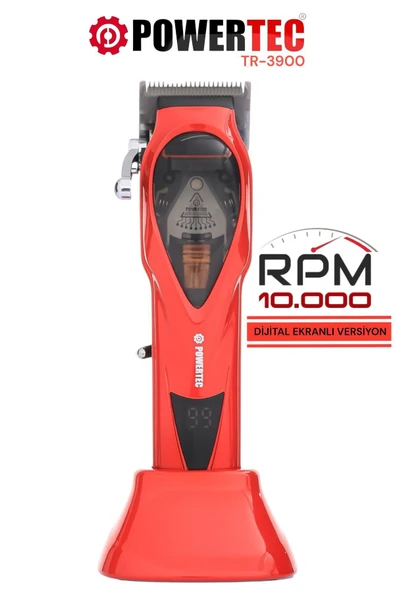 Powertec TR-3900 Profesyonel Usb Şarjlı Saç Sakal Tıraş Makinesi Yüksek Devir 10.000 RPM - Resim 4