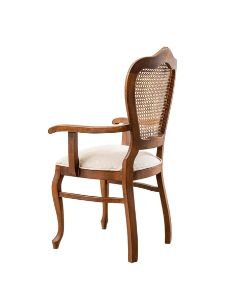 Versailes Hazeranlı Kolçaklı Oymalı Klasik Ahşap Sandalye - Resim 7