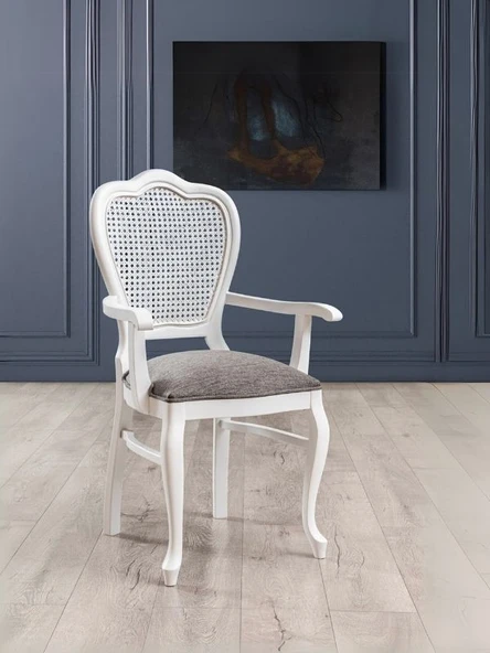 Versailes Hazeranlı Kolçaklı Klasik Ahşap Sandalye ürün görseli