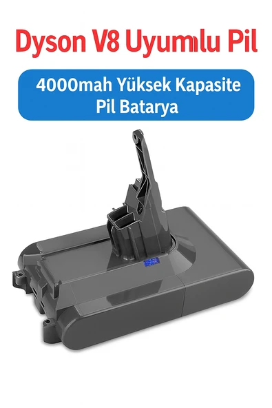 Dyson V8 Uyumlu 4000mAh Yüksek Kapasiteli Batarya Uzun Ömürlü Güçlü Performans