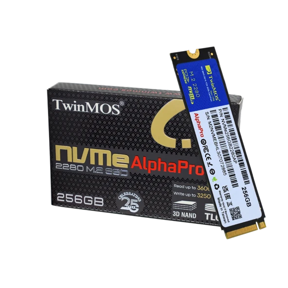TwinMOS NVMe256GB2280AP, AlphaPro, 256GB, 3600-3250Mb/s, Gen3, NVMe PCIe M.2 2280, SSD,  TLC, 3DNAND - 1