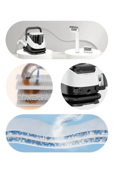 Torima TCC-01 Gri Buharlı Koltuk ve Halı Yıkama Makinesi Leke Çıkartma Makinesi - Resim 6