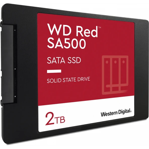WD Red SA500, WDS200T2R0A, 2TB, 560/530, SERVER ve NAS için Enterprise, 2,5" SATA, SSD - 1