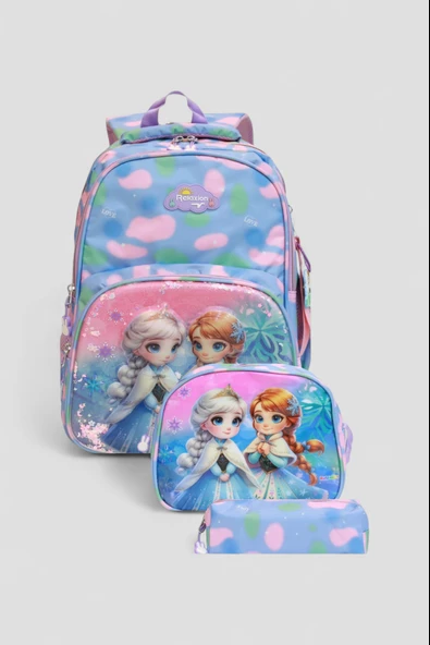 Relaxion 1370 Anatomik Sırt Yapılı Kabartmalı Figürlü Üçlü Set İlkokul Çantası - 10