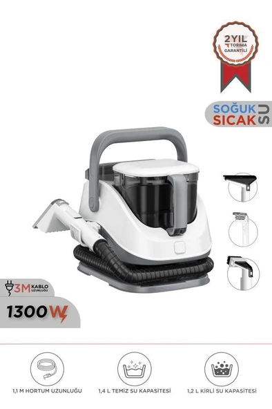 Torima TCC-01 Gri Buharlı Koltuk ve Halı Yıkama Makinesi Leke Çıkartma Makinesi ürün görseli