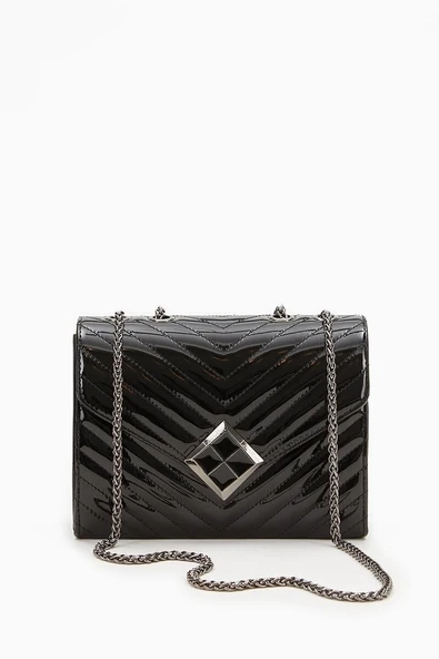 Levidor Siyah Rugan Kadın Omuz Çantası 930076