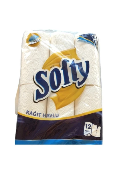 Softy 3 Katlı 12'li Rulo Kağıt Havlu ürün görseli