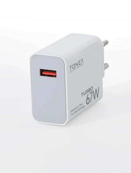 Tonex - TY67W Turbo Başlık Usb Kablo 67W Şarj Seti (Saniye Sayar) -  20 ADET - 3