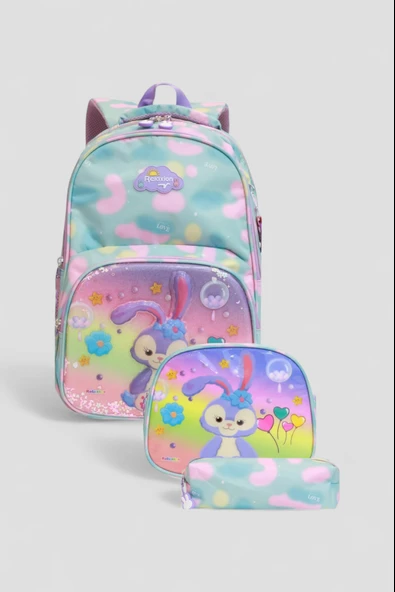 Relaxion 1370 Anatomik Sırt Yapılı Kabartmalı Figürlü Üçlü Set İlkokul Çantası - 12