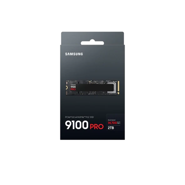 SAMSUNG MZ-VAP2T0BW, 9100 PRO, 2TB, 14700/13400, Gen5, NVMe PCIe M.2 2280, SSD (Türkiye Distribütörü Garantili) - 1