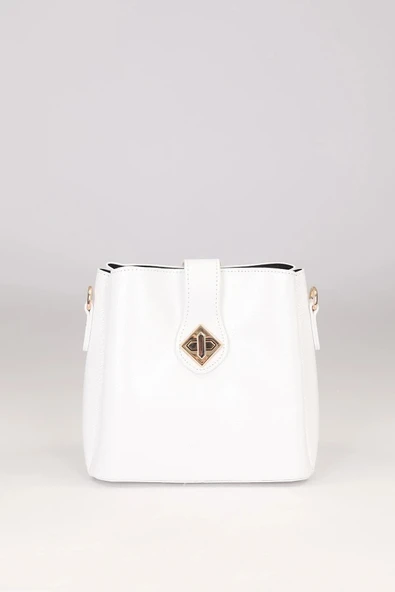 Levidor Beyaz Rugan Kadın Omuz Çantası 930167 ürün görseli