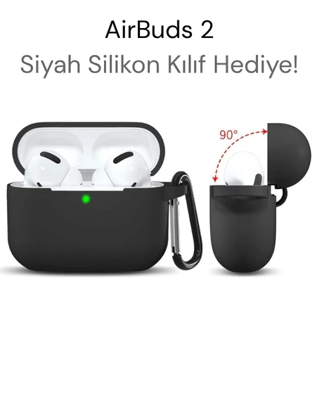Airbuds 2 Kulak içi Bluetooth Kulaklık + AirPods Pro 3 Koruma Kılıfı iPhone Pop-Up Kablosuz Kulaklık - 5