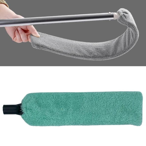 Sihirli Mikrofiber Başlıklı Girintili Yüzey Temizleme Mopu Toz Alma Fırçası - Resim 2