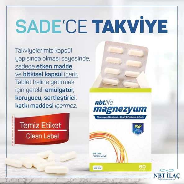 Nbt Life Magnezyum P5P Vitamin B6 60 Kapsül - 2