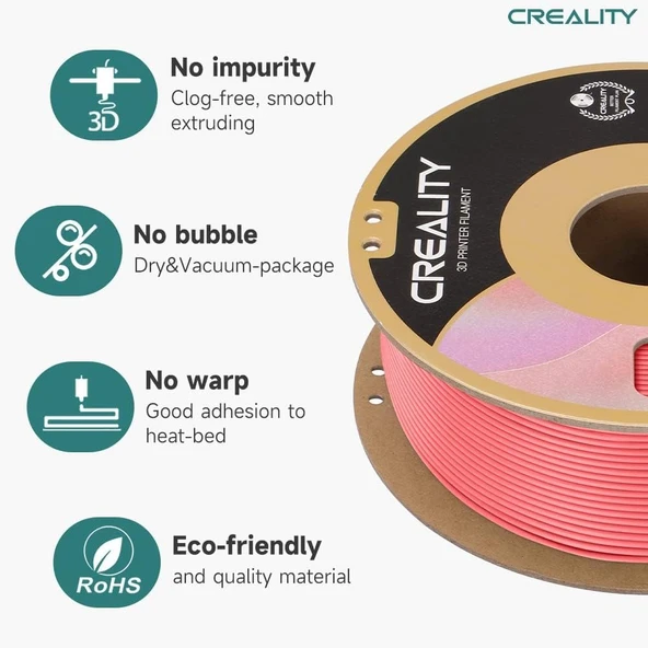 Creality Cr-Pla Mat Çilek Kırmızısı 1.75mm Pla 3D Baskı Filamenti 1Kg - Resim 4