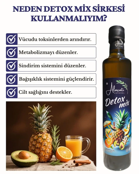Detox Mix Sirkesi Doğal Fermantasyon 500 ml - 2