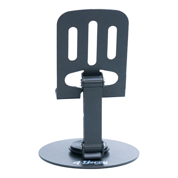 K13 Gri Telefon Standı – Metal, 360° Döner, Ayarlanabilir Yükseklik - 7