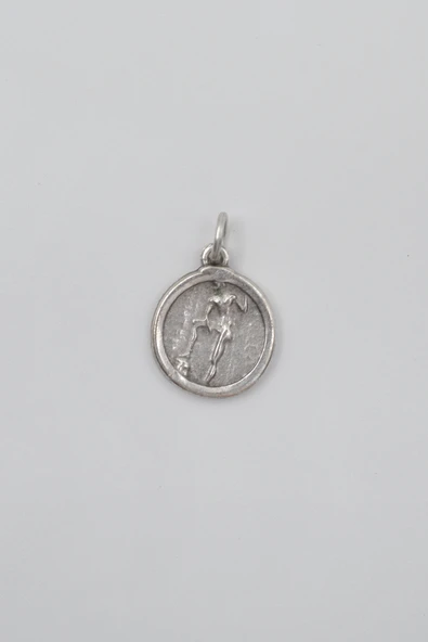 Yunan Antik Makedonya Kralı Büyük İskender Örme Zincir Kolye - Antik Gümüş Kaplama - Kadın Erkek - 60 cm - Resim 5