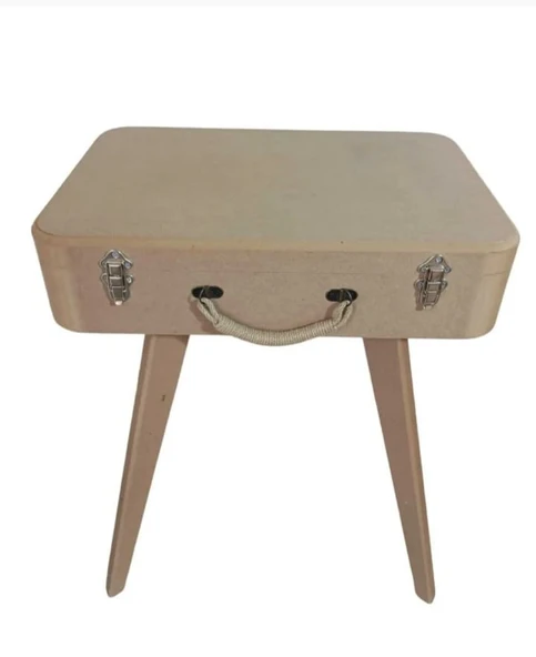 Dekoratif Boyanabilir Demonte Kapaklı Sehpa - 3