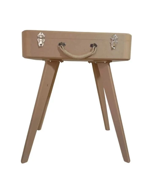 Dekoratif Boyanabilir Demonte Kapaklı Sehpa - 4