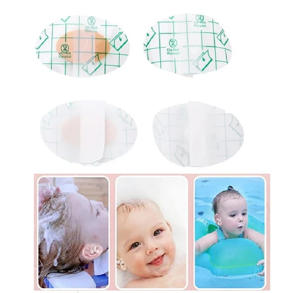 20 Adet Bebek Banyo Havuz Kulak Bandı -Şeffaf Su Geçirmez Yapışkanlı Bant Kuaför Bandı - Resim 10