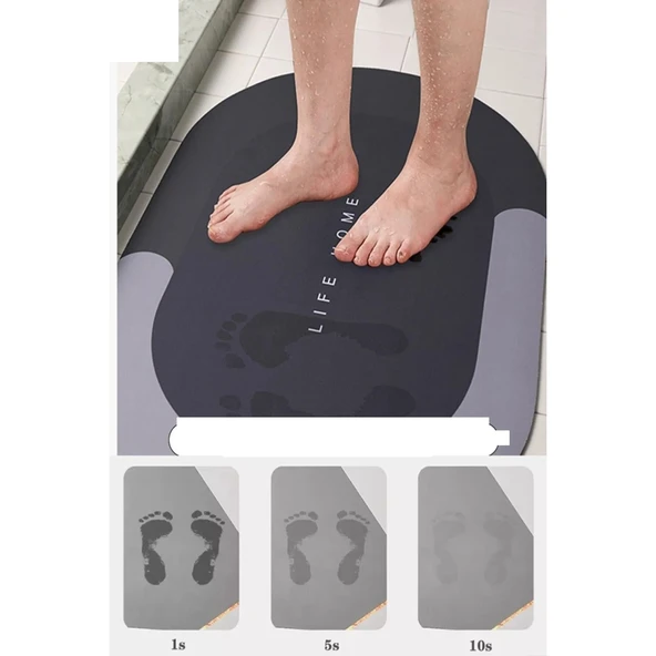 Sihirli Su Emici Kaydırmaz Banyo Paspası Banyo Ayak Matı - 10