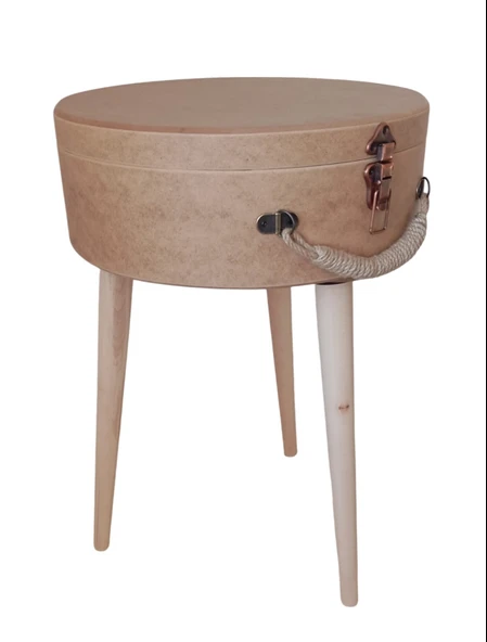 Dekoratif Boyanabilir Demonte Kapaklı Sehpa - 2