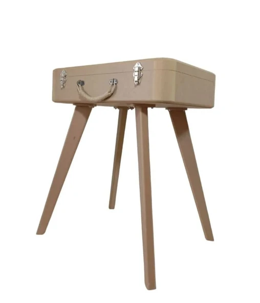 Dekoratif Boyanabilir Demonte Kapaklı Sehpa