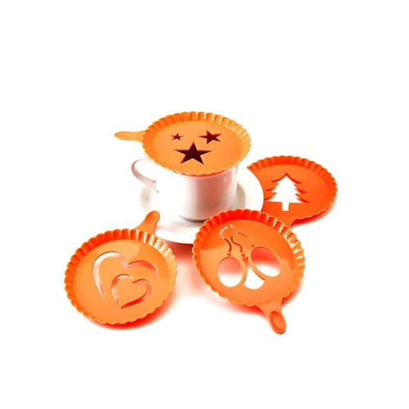 Renkli Kahve Süsleme Şablonları  - 4Lü Magic Süsleme Şablonu - 5