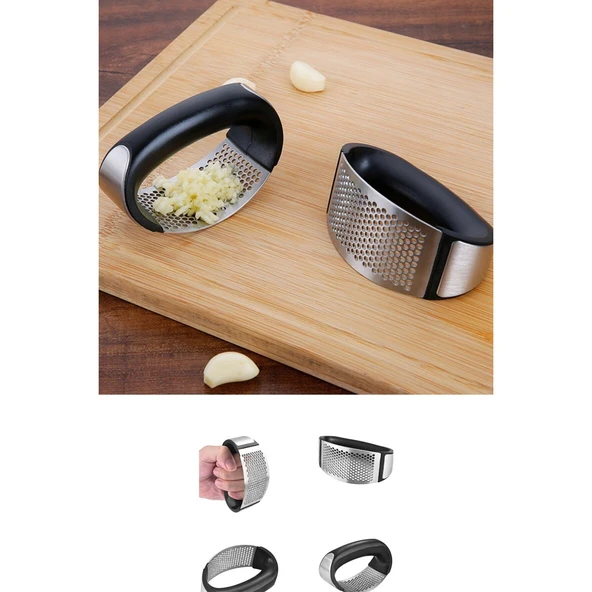 Yeni Sarımsak Ezici Paslanmaz Çelik Garlic Press - Resim 6