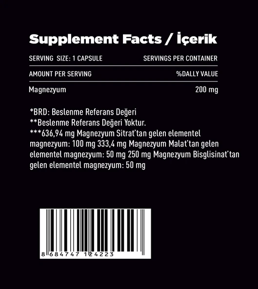 Zeus Nutrition Magnezyum Bisglisinat 60 Kapsül - 3