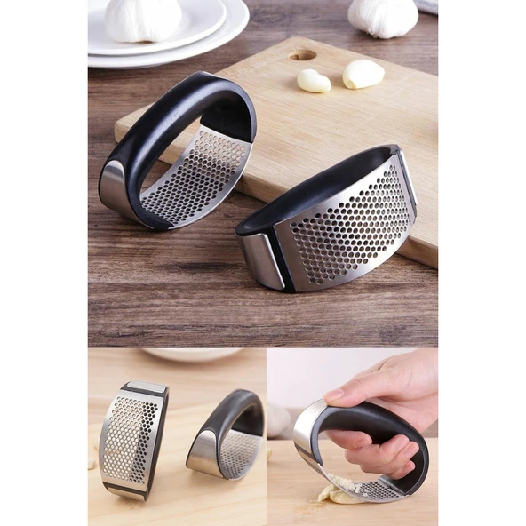 Yeni Sarımsak Ezici Paslanmaz Çelik Garlic Press - Resim 2