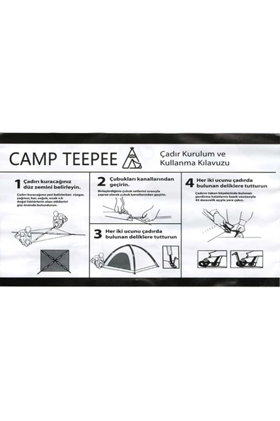 Artemis - CAMP TEEPEE 2 Kişilik Manuel Kurulum Çadır - 2