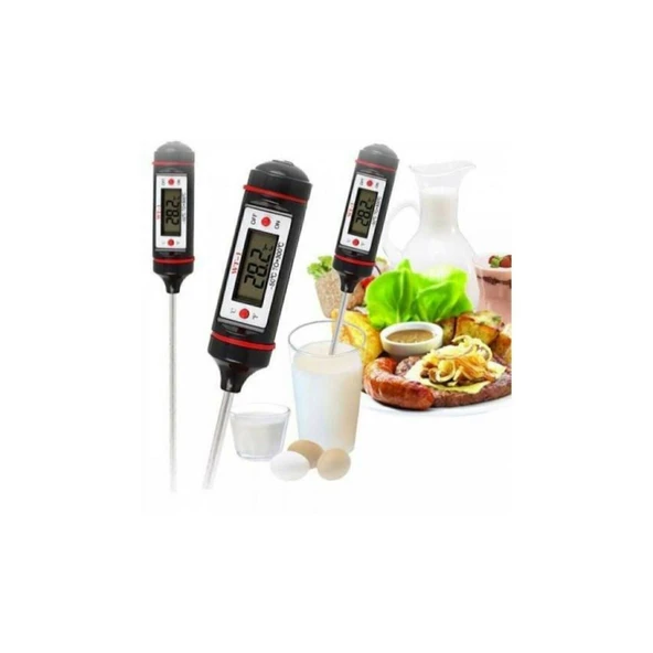 Dijital Gıda Termometresi Sıvı Gıda Et Su Süt Mama Sıcaklık Ölçer - Özel Kutulu - 7